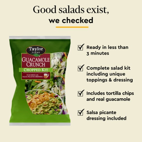 Taylor Farms® Guacamole Crunch Chopped Salad Kit Bag Perspective: left