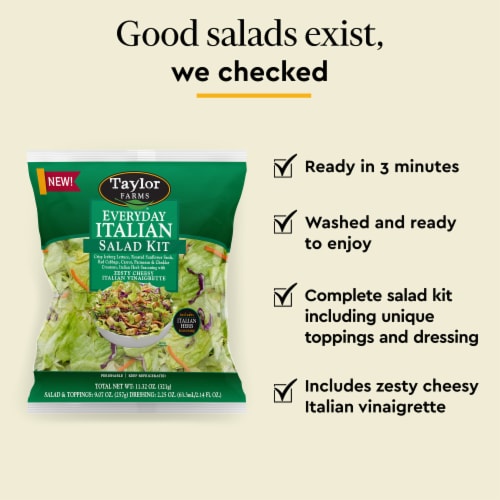 Taylor Farms® Everyday Italian Salad Kit Bag Perspective: left