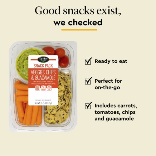 Taylor Farms® Veggies Chips & Guacamole Snack Tray Perspective: left