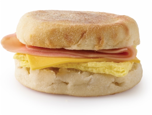 Taylor Farms Ham, Egg & Cheese English Muffin Perspective: left