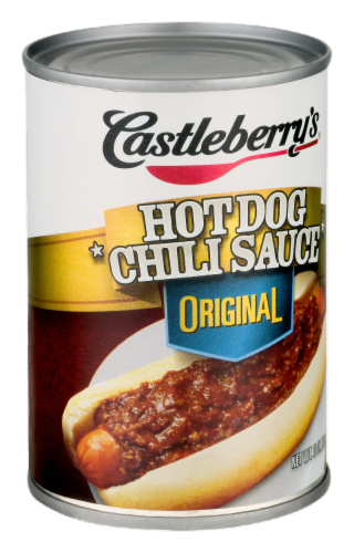 Castleberry's Original Hot Dog Chili Sauce Perspective: left