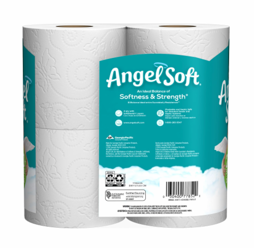 Angel Soft Double Roll Bath Tissue Perspective: left