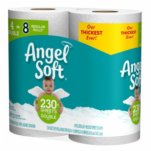 Angel Soft Double Roll Bath Tissue Perspective: left