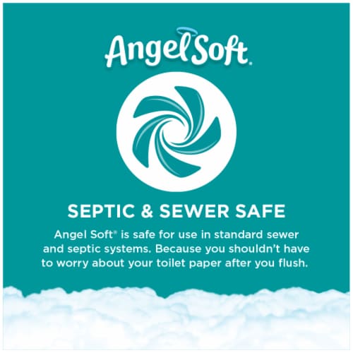 Angel Soft® Mega Roll Unscented Bathroom Tissue Perspective: left