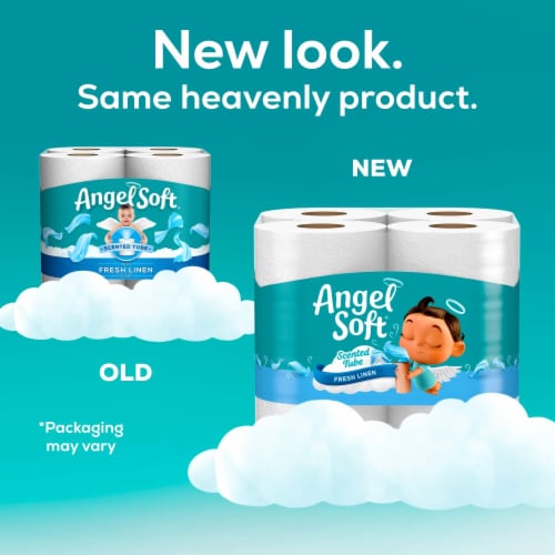 Angel Soft® Fresh Linen Scent Toilet Tissue Perspective: left