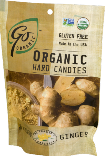 Go Naturally Organic Ginger Hard Candies Perspective: left