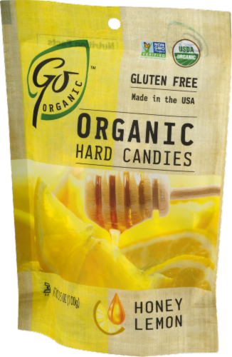 Go Naturally Organic Honey Lemon Hard Candies Perspective: left
