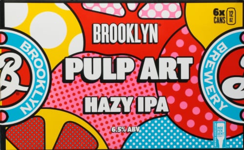 Brooklyn Brewery Pulp Art Hazy IPA Beer Perspective: left