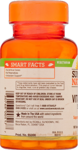 Sundown Naturals Vitamin C Tablets 500mg Perspective: left