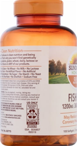 Sundown Naturals  Extra Strength Fish Oil Softgels 1200mg Perspective: left