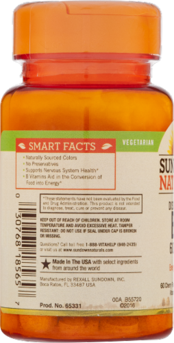 Sundown Naturals Dissolvable B12 6000 mcg Cherry Flavored Microlozenges Perspective: left