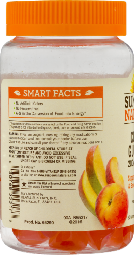 Sundown Naturals Co Q-10 Peach Mango Flavored Gummies Perspective: left