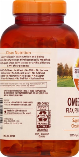 Sundown Naturals Triple Omega 3-6-9 Softgels Perspective: left