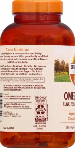 Sundown Naturals Triple Omega 3-6-9 Softgels Perspective: left