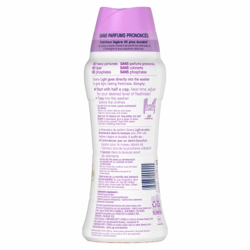 Downy White Lavender Light Laundry Scent Booster Beads Perspective: left