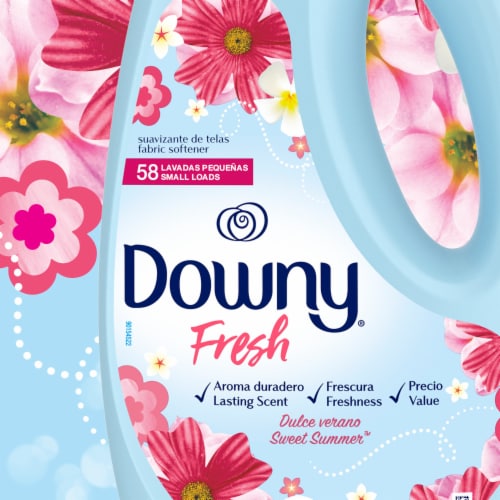 Downy Fresh Sweet Summer Liquid Fabric Sotfener Non Concentrated Perspective: left