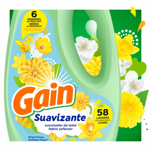Gain Suaviante Sunflower Fresh Liquid Fabric Sotfener Non Concentrated Perspective: left