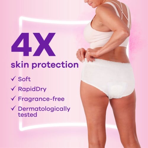 Always Discreet Sensitive Adult Incontinence Underwear for Women Maximum Small/Medium Fragrance-Free Perspective: left