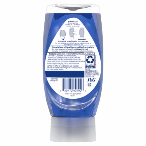 Dawn EZ-Squeeze Platinum Refreshing Rain Scent Dishwashing Liquid Perspective: left