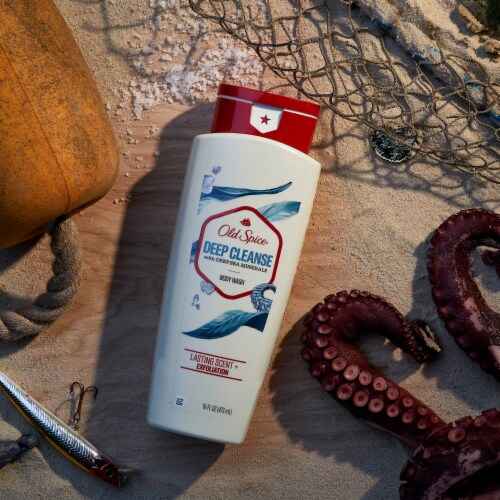 Old Spice® Men's Deep Cleanse Body Wash with Deep Sea Minerals Perspective: left