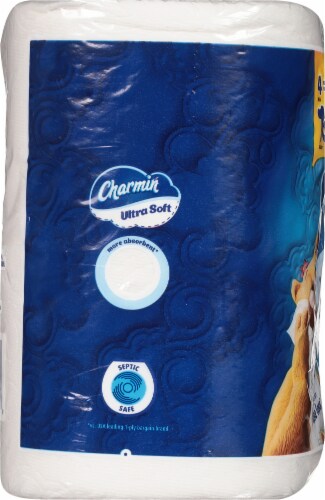 Charmin® Ultra Soft Mega Rolls Toilet Paper Tissue Perspective: left