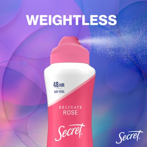 Secret Wild Rose and Argan Oil Dry Spray Antiperspirant Deodorant Perspective: left