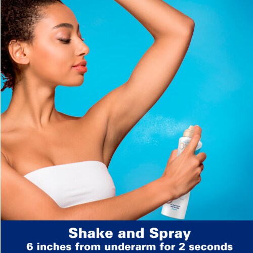 Secret Aluminum Free Coconut and Hemp Seed Oil Dry Spray Deodorant Perspective: left