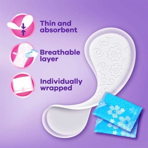 Always No Feel Protection Daily Liners Thin Absorbency Clean Scent Perspective: left