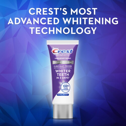 Crest 3D White Professional Enamel Protect Toothpaste Perspective: left