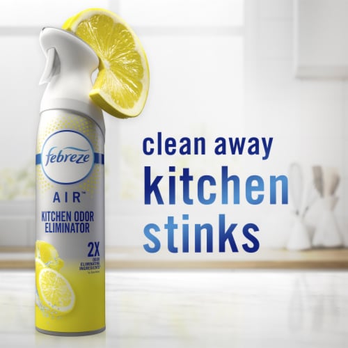 Febreze Kitchen Fresh Lemon Scent Odor-Fighting Air Freshener Aerosol Can Perspective: left
