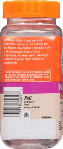 Align® Probiotic Dualbiotic Prebiotic + Probiotic Dietary Supplement Gummies Perspective: left
