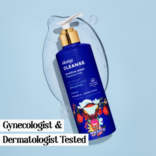 Always CLEANSE Sensitive Fragrance-Free Wash Perspective: left