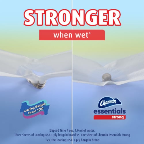 Charmin Essentials Strong Mega Roll Toilet Paper Perspective: left