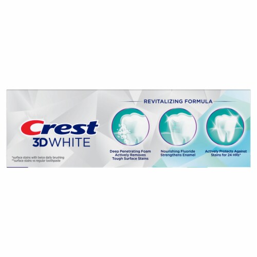 Crest 3D White Brilliance Blast Teeth Whitening Toothpaste Perspective: left