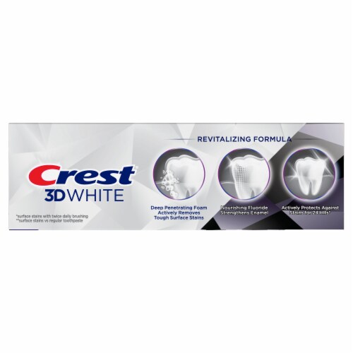 Crest 3D White Brilliance Charcoal Teeth Whitening Toothpaste Perspective: left
