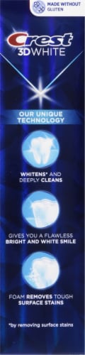 Crest 3D White Fresh Mint With Advanced Hydrogen Peroxide 2.5% Toothpaste Perspective: left