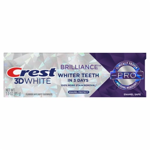 Crest 3D White Brilliance Pro Enamel Protect Toothpaste Perspective: left