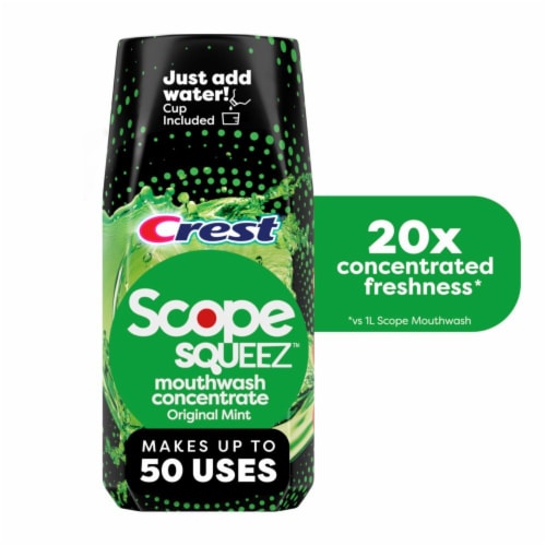 Scope Squeez Outlast Mint Flavor Mouthwash Concentrate Perspective: left