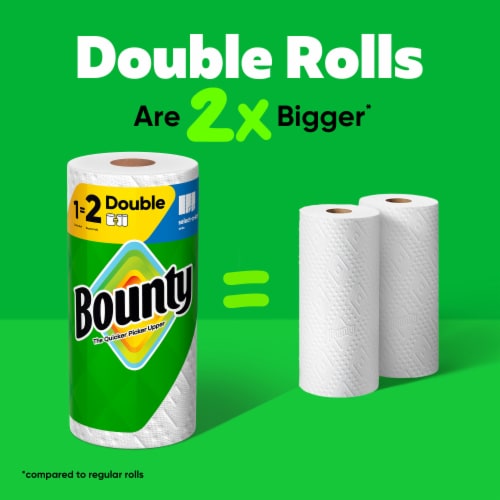 Bounty Double Plus Select-A-Size White Paper Towel Rolls, 2 rolls - Harris  Teeter