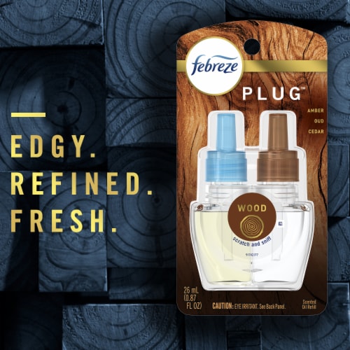 Febreze Plug with Fade Defy Technology Mountain Scent Air Freshener & Odor Fighter Perspective: left