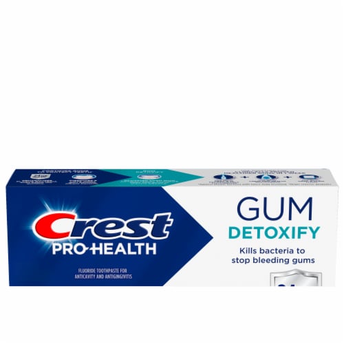 Crest Pro-Health Gum Detoxify Deep Clean Toothpaste Anti cavity, Antibacterial Perspective: left
