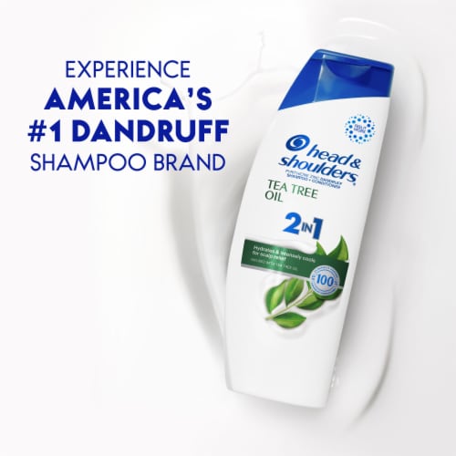 Head and Shoulders Dandruff 2 in 1 Shampoo and Conditioner, Tea Tree Oil for Daily Use Perspective: left