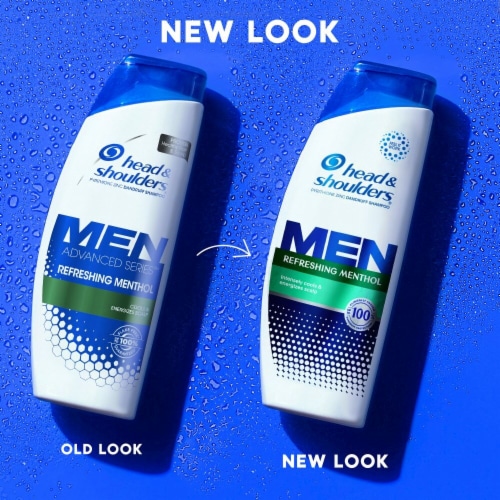 Head and Shoulders Dandruff Men's Shampoo, Refreshing Menthol for Daily Use Perspective: left