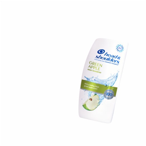 Head and Shoulders Green Apple Dandruff Shampoo Perspective: left