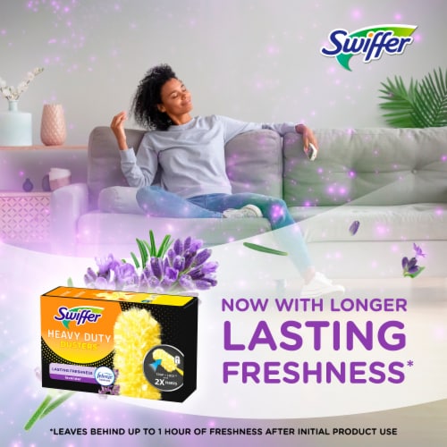 Swiffer Dusters Multi-Surface Heavy Duty Duster Lavender Refills Perspective: left