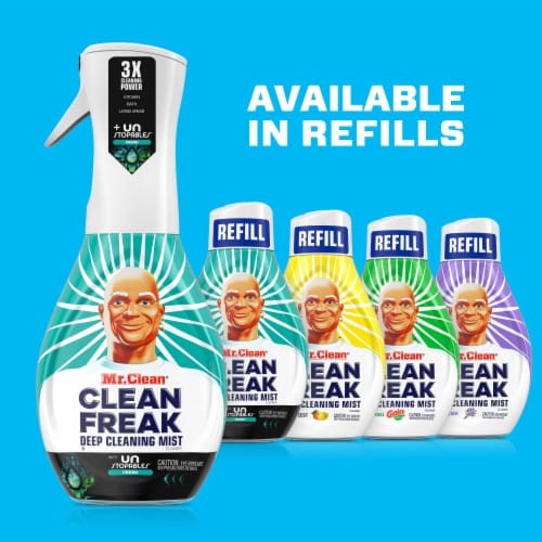 Mr. Clean Clean Freak Deep Cleaning Mist Multi-Purpose Cleaner Starter Kit Unstopables Fresh Perspective: left