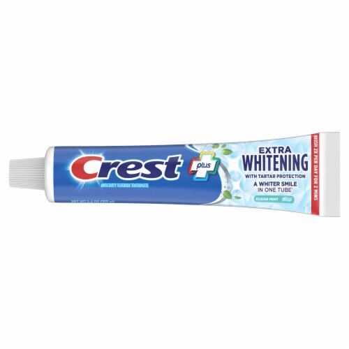 Crest + Extra Whitening Complete Clean Mint Toothpaste Perspective: left