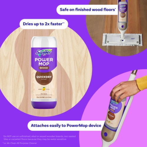 Swiffer POWERMOP Liquid Wood Cleaner Refill Perspective: left