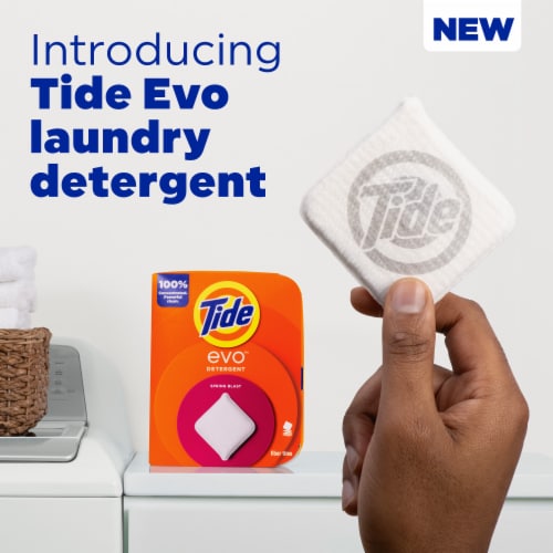 Tide Evo Spring Blast Laundry Detergent Sheet Perspective: left