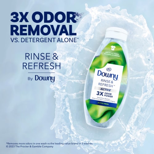 Downy Rinse & Refresh Active Fresh Liquid Fabric Softener Perspective: left